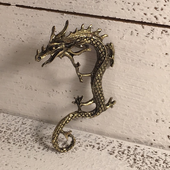 Bronze Dragon Left Ear Cuff - Picture 3 of 6